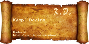Kampf Dorina névjegykártya